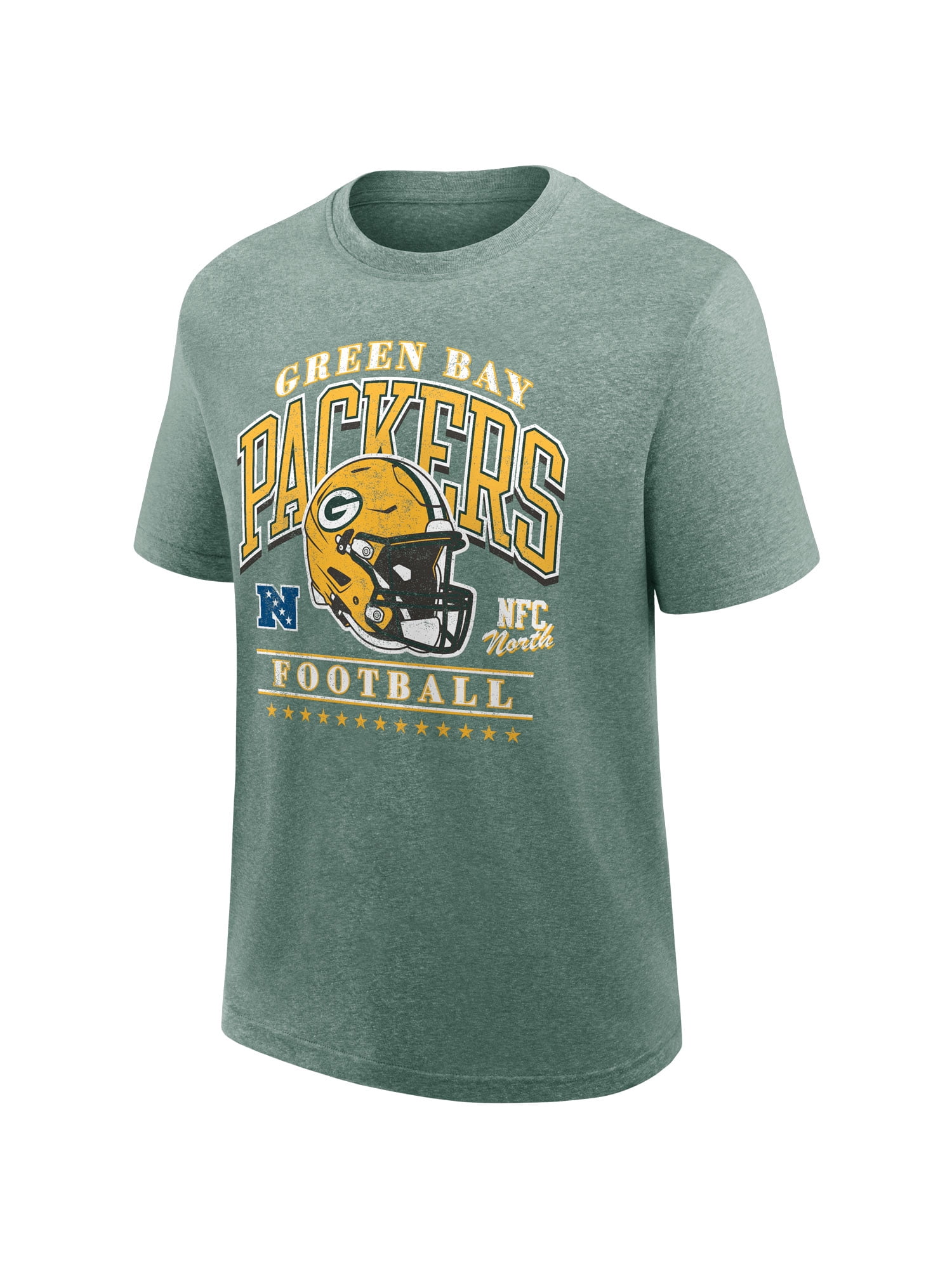 NFL Green Bay Packers Men's Synthetic Green Heather Short Sleeve T-Shirt