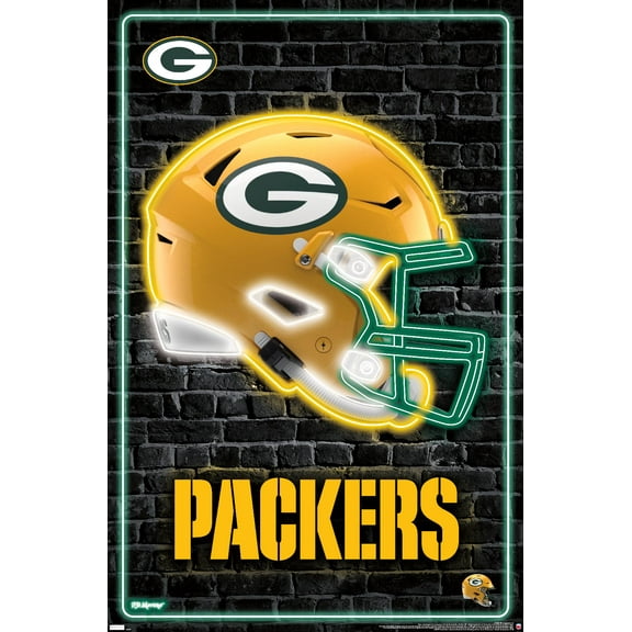 NFL Green Bay Packers - Neon Helmet 23 Wall Poster, 22.375" x 34"