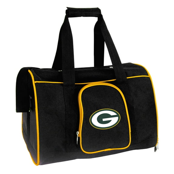 Black Green Bay Packers Small 16" Pet Carrier