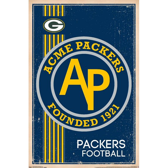 NFL Green Bay Packers - Retro Logo 14 Wall Poster, 14.725" x 22.375"