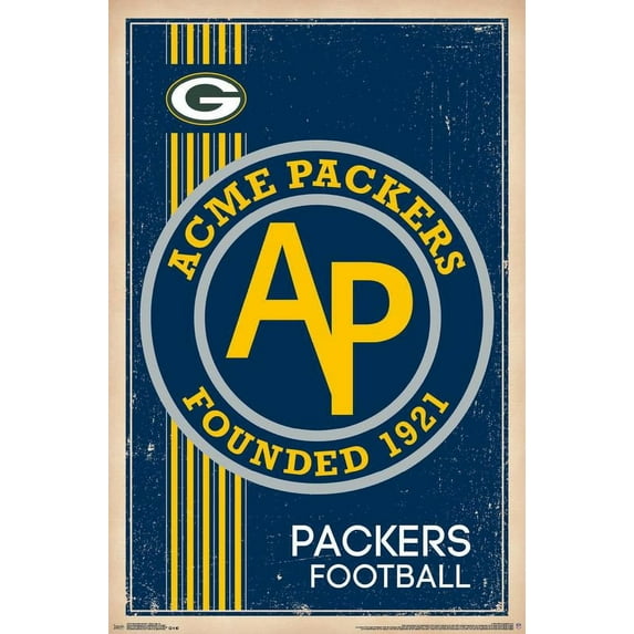 NFL Green Bay Packers - Retro Logo 14 Wall Poster, 22.375" x 34"