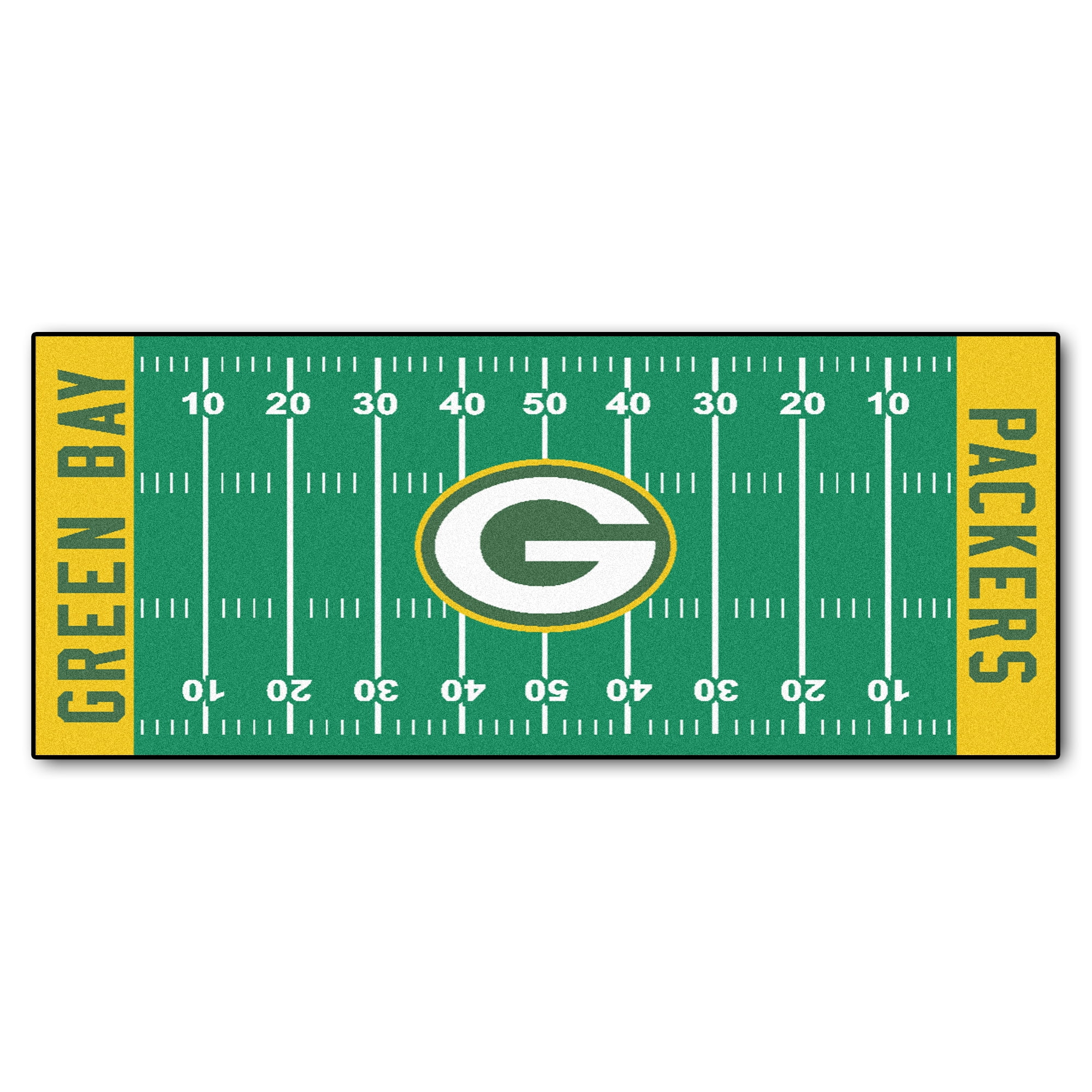 : Fanmats 23121 Green Bay Packers Ticket Design Runner Rug -  30in. x 72in. | Sports Fan Area Rug, Home Decor Rug and Tailgating Mat :