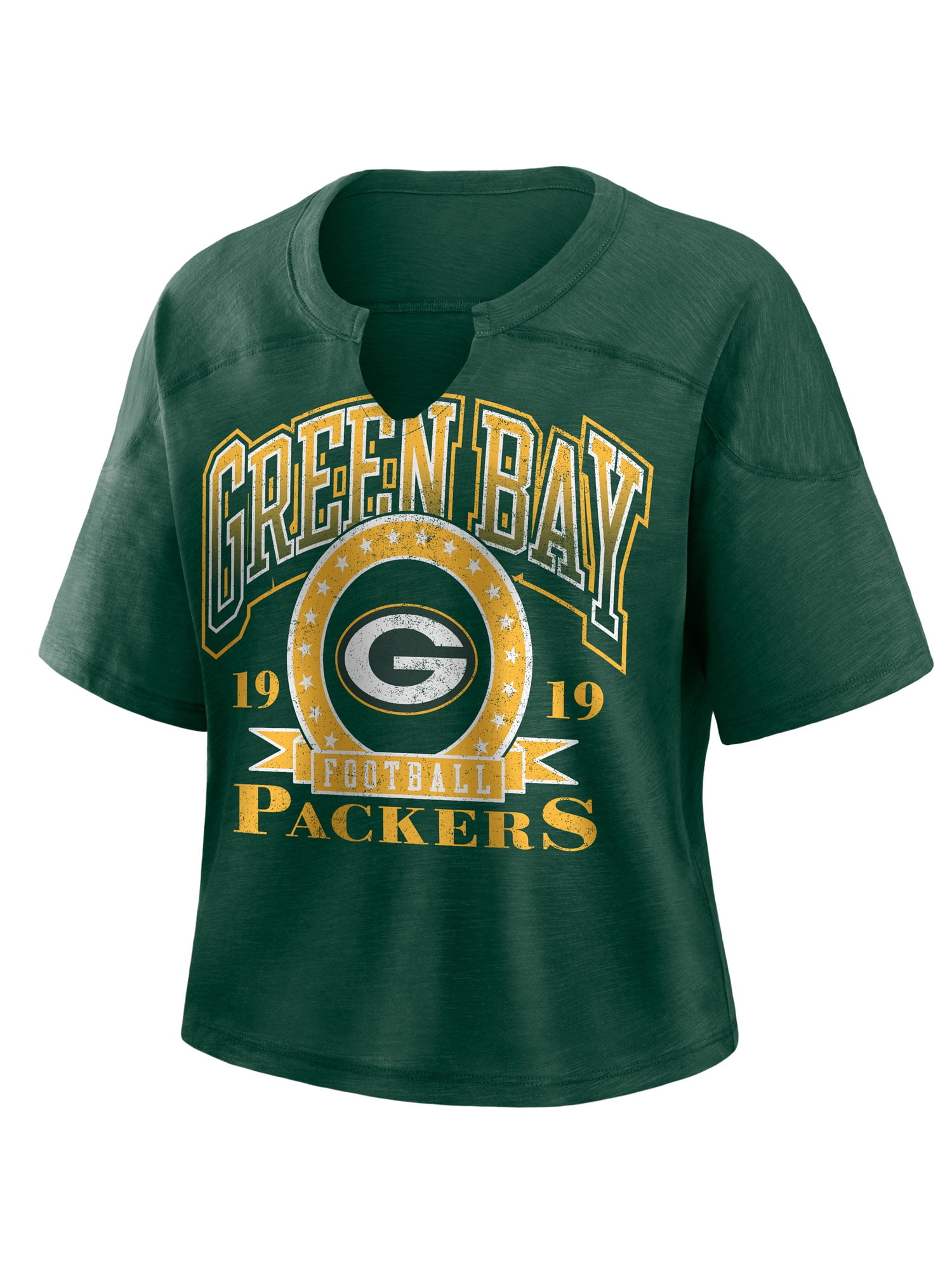 NFL Green Bay Packers Women's Cotton Green Short Sleeve T-Shirt