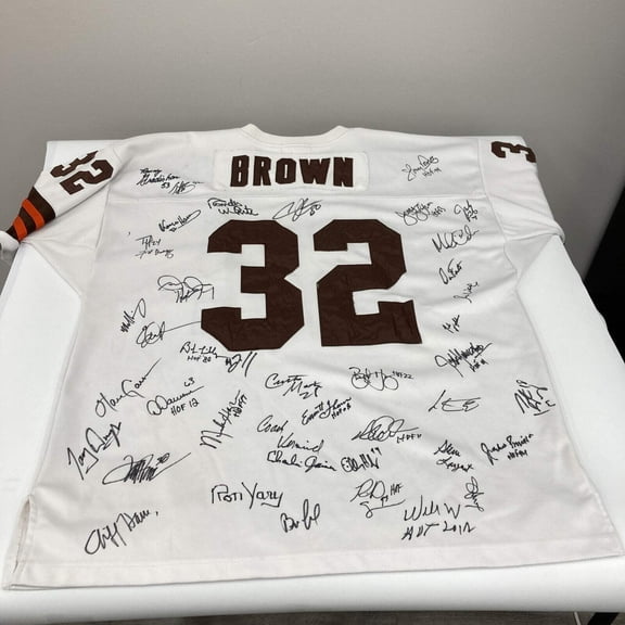 NFL Hall Of Fame Multi Signed Mitchell  Ness Jersey With 40+ Signatures JSA COA