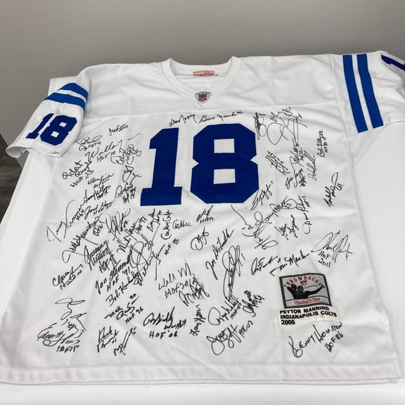 NFL Hall Of Fame Multi Signed Mitchell  Ness Jersey With 50+ Signatures JSA COA