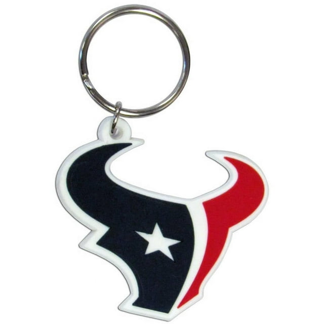 NFL Houston Texans Flex Laser Cut Rubber Keychain