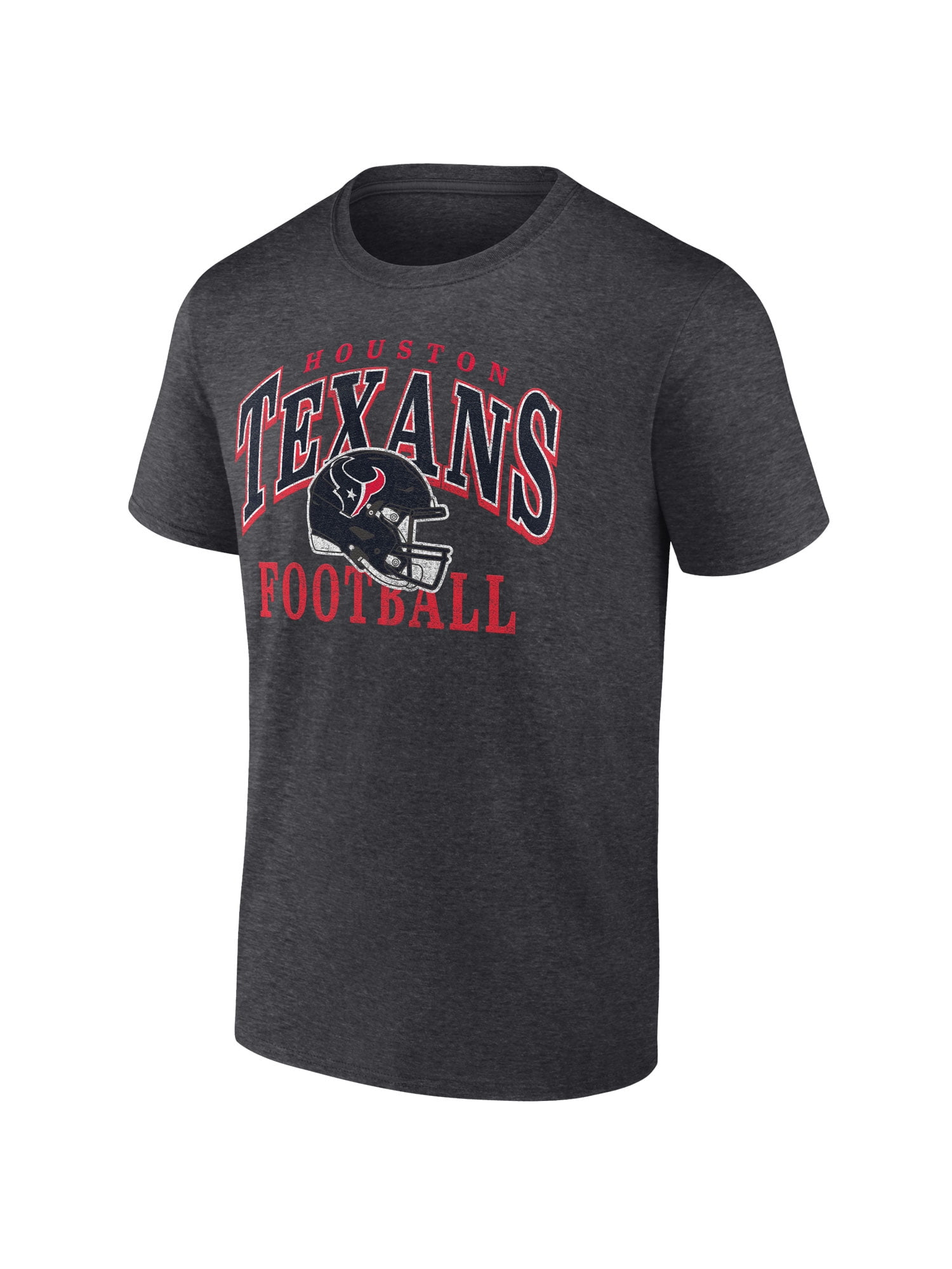 NFL Houston Texans Men's Cotton Charcoal Heather Short Sleeve T-Shirt