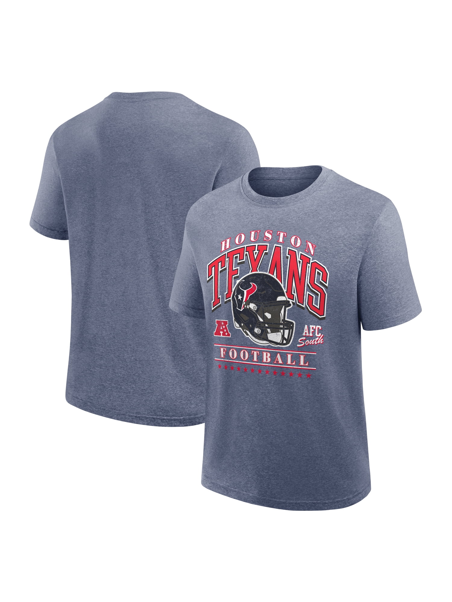 NFL Houston Texans Men's Synthetic Navy Heather Short Sleeve T-Shirt