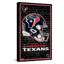 NFL Houston Texans - Neon Helmet 24 Canvas Wall Poster, 14.725" x 22.375"