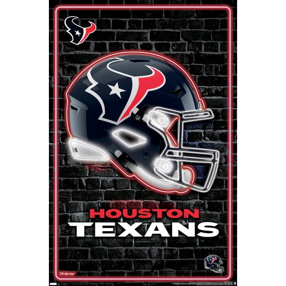 NFL Houston Texans - Neon Helmet 24 Wall Poster, 14.725" x 22.375"