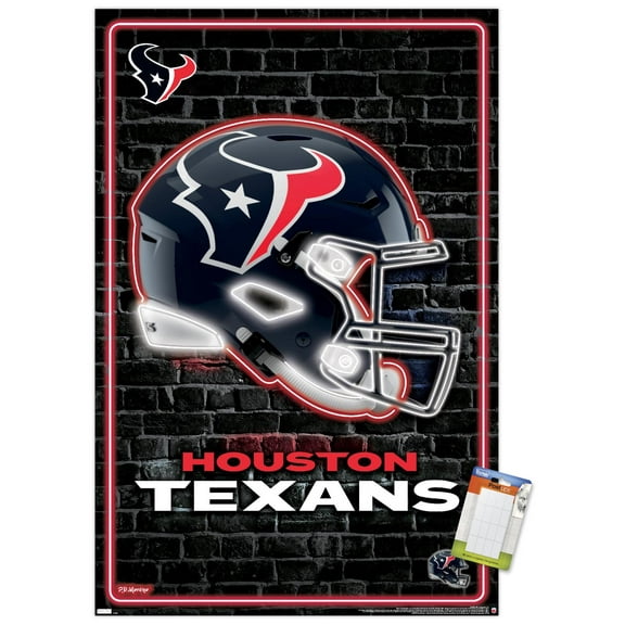 NFL Houston Texans - Neon Helmet 24 Wall Poster, 22.375" x 34"