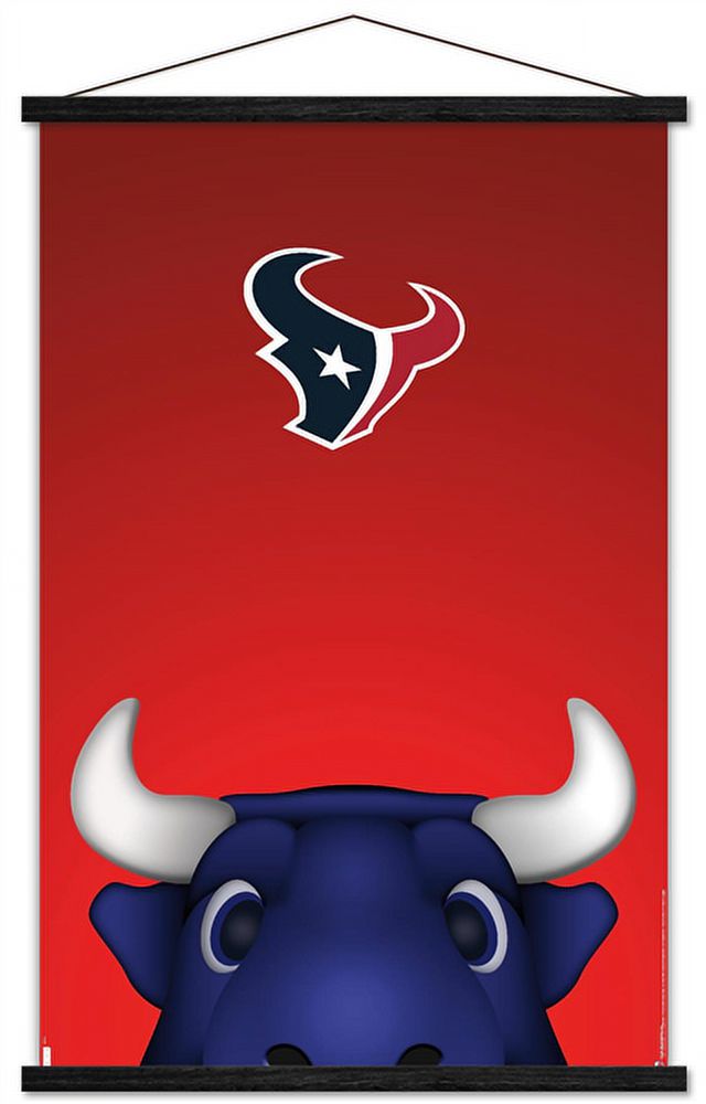 NFL Houston Texans - S. Preston Mascot Toro 20 Wall Poster with Wooden  Magnetic Frame, 22.375 x 34