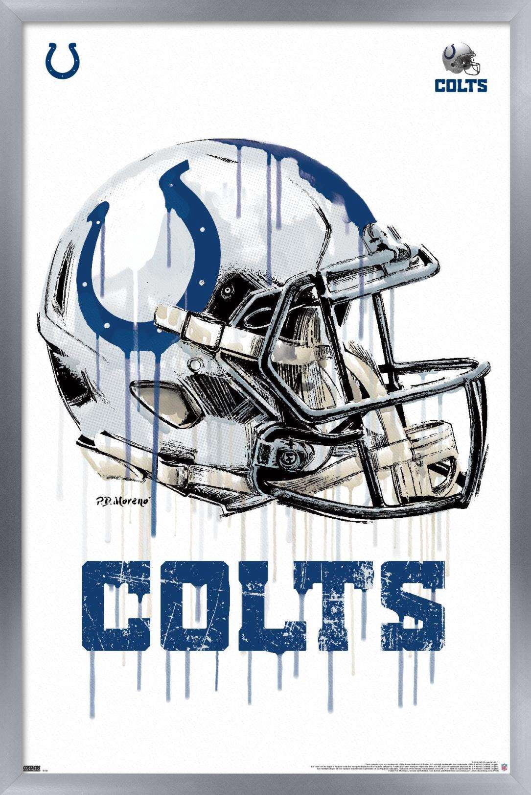 NFL Indianapolis Colts - Drip Helmet 20 Wall Poster, 14.725