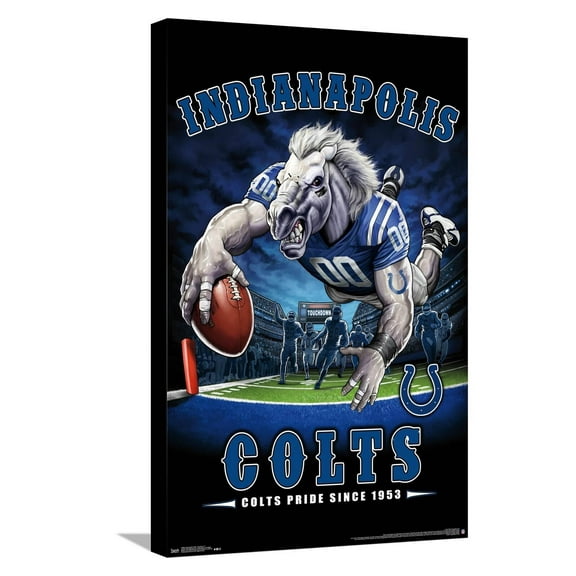 NFL Indianapolis Colts - End Zone 17 Canvas Wall Poster, 14.725" x 22.375"