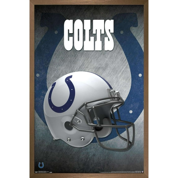 NFL Indianapolis Colts - Helmet 16 Wall Poster, 22.375" x 34", Framed