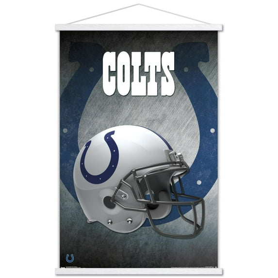 NFL Indianapolis Colts - Helmet 16 Wall Poster with Wooden Magnetic Frame, 22.375" x 34"