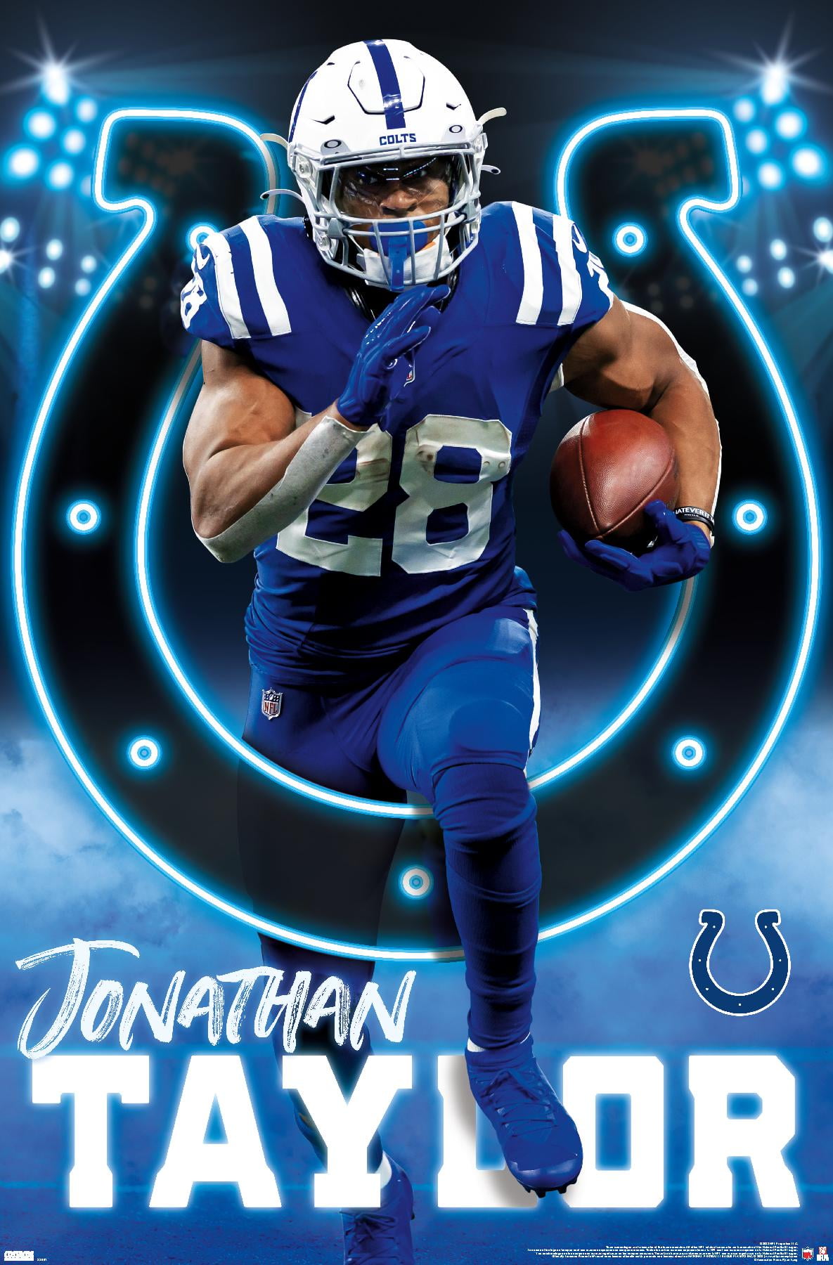 NFL Indianapolis Colts - Jonathan Taylor 22 Wall Poster, 22.375' x 34'  Framed 