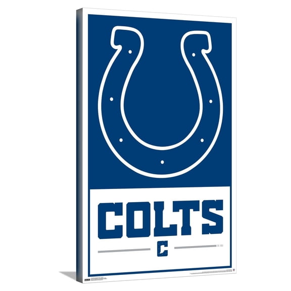 NFL Indianapolis Colts - Logo 21 Canvas Wall Poster, 22.375" x 34"