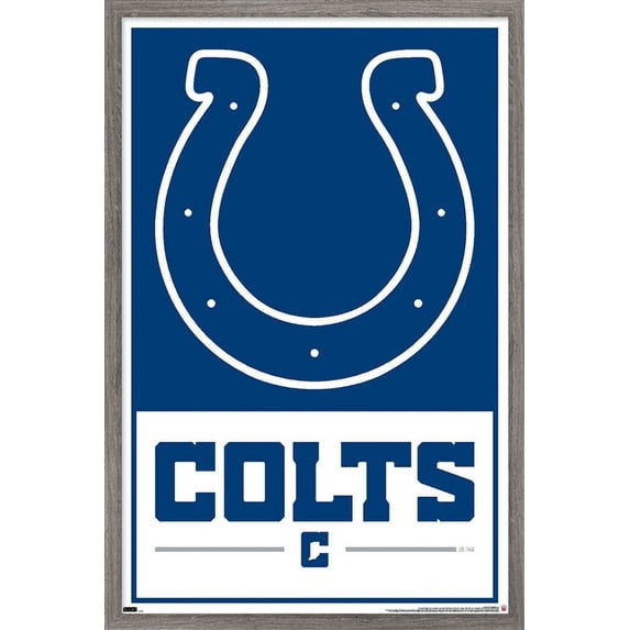 NFL Indianapolis Colts - Logo 21 Wall Poster, 22.375" x 34", Framed
