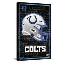 NFL Indianapolis Colts - Neon Helmet 23 Canvas Wall Poster, 14.725" x 22.375"