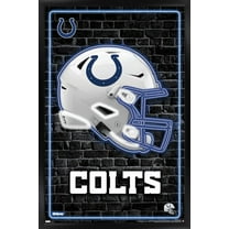 NFL Indianapolis Colts - Neon Helmet 23 Wall Poster, 14.725" x 22.375" Framed