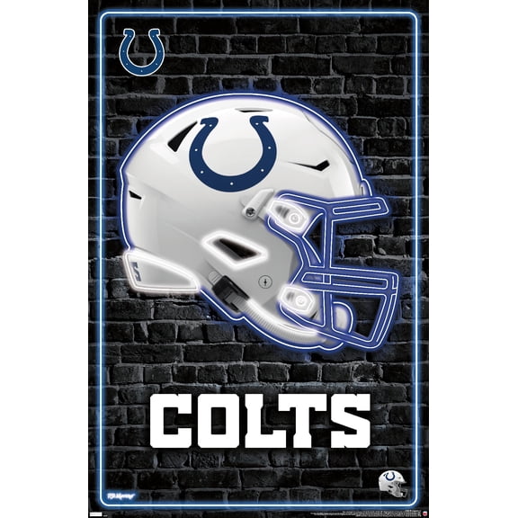 NFL Indianapolis Colts - Neon Helmet 23 Wall Poster, 22.375" x 34"
