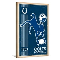 NFL Indianapolis Colts - Retro Logo 14 Canvas Wall Poster, 14.725" x 22.375"