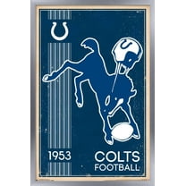 NFL Indianapolis Colts - Retro Logo 14 Wall Poster, 14.725" x 22.375", Framed