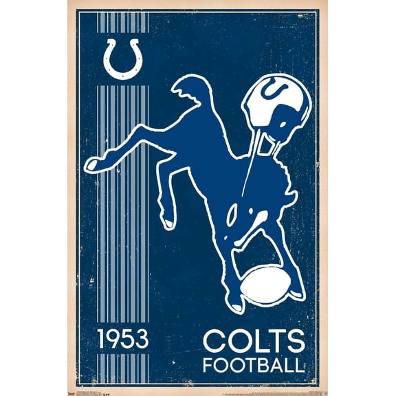 NFL Indianapolis Colts - Retro Logo 14 Wall Poster, 14.725" x 22.375"
