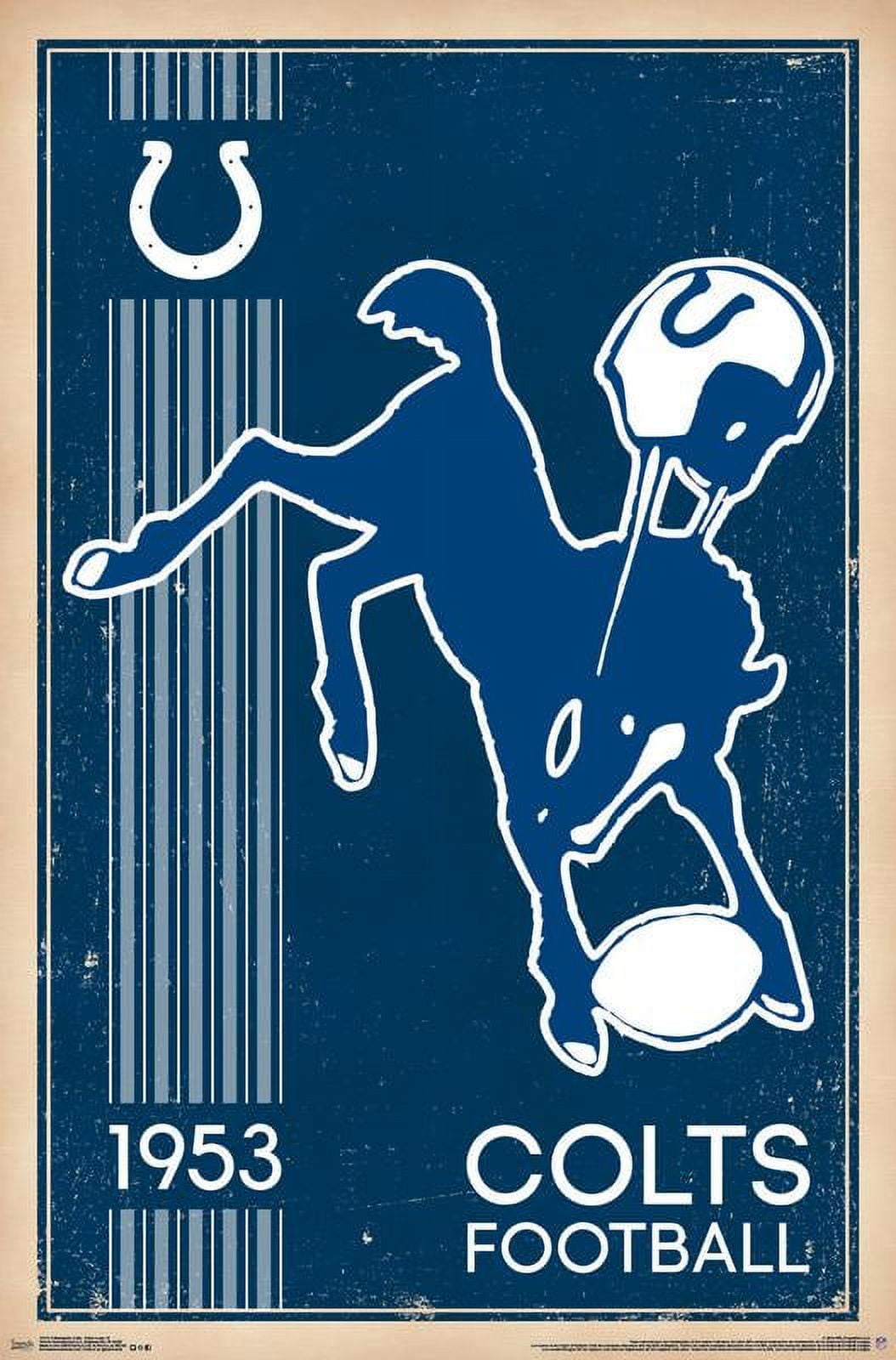 NFL Indianapolis Colts - Retro Logo 14 Wall Poster, 22.375" x 34"