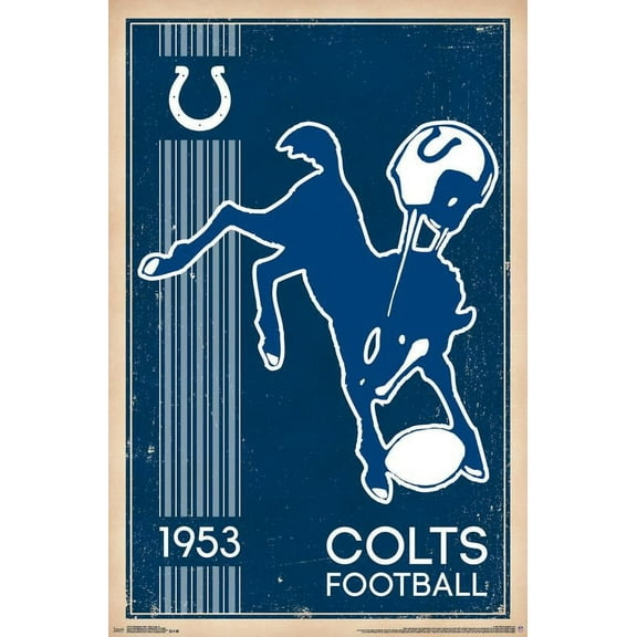 NFL Indianapolis Colts - Retro Logo 14 Wall Poster, 22.375" x 34"