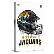 NFL Jacksonville Jaguars - Drip Helmet 20 Canvas Wall Poster, 14.725" x 22.375"