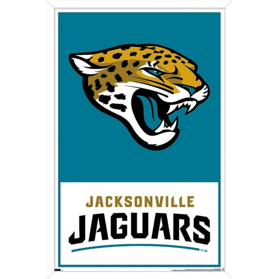 NFL Jacksonville Jaguars - Logo 21 Wall Poster, 14.725" x 22.375", Framed