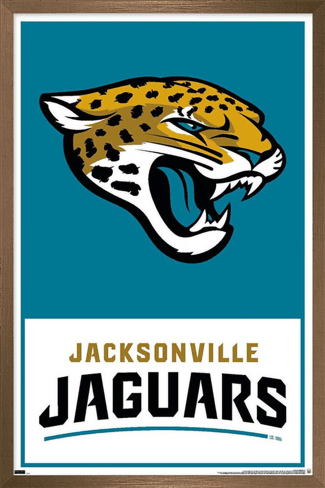 NFL Jacksonville Jaguars - Logo 21 Wall Poster, 22.375" x 34", Framed