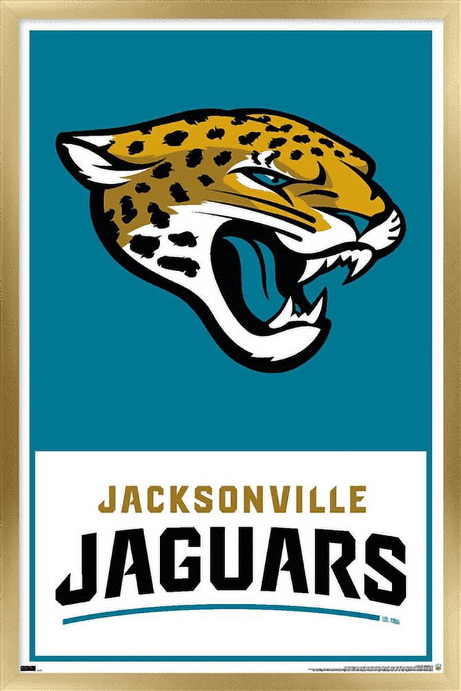 NFL Jacksonville Jaguars - Logo 21 Wall Poster, 22.375" x 34", Framed
