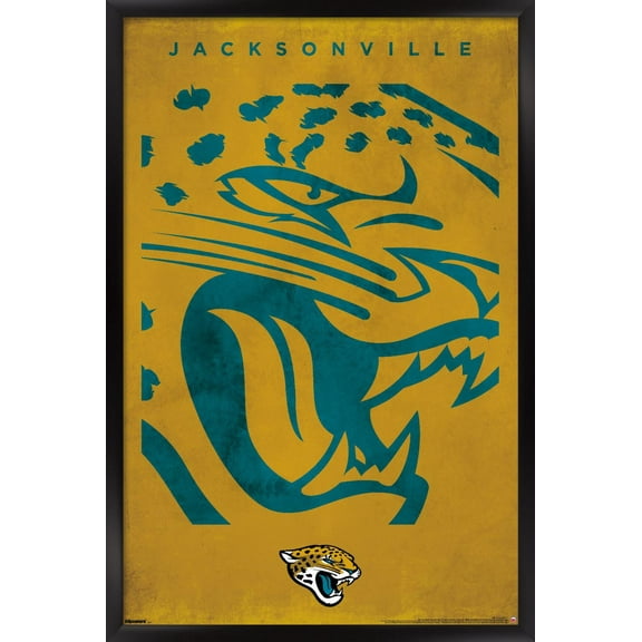 NFL Jacksonville Jaguars - Logo 25 Wall Poster, 22.375" x 34" Framed