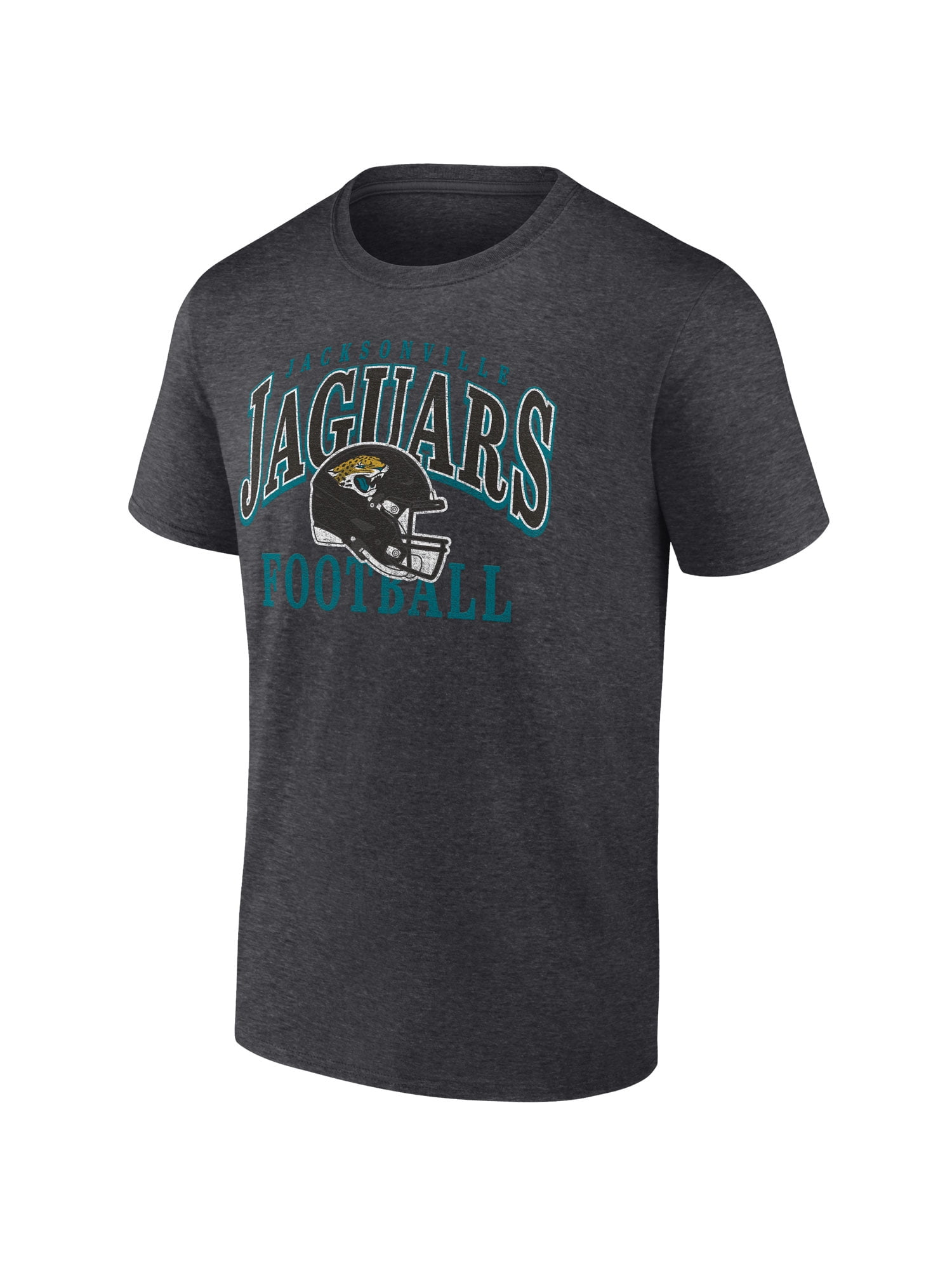 NFL Jacksonville Jaguars Men's Cotton Charcoal Heather Short Sleeve T-Shirt