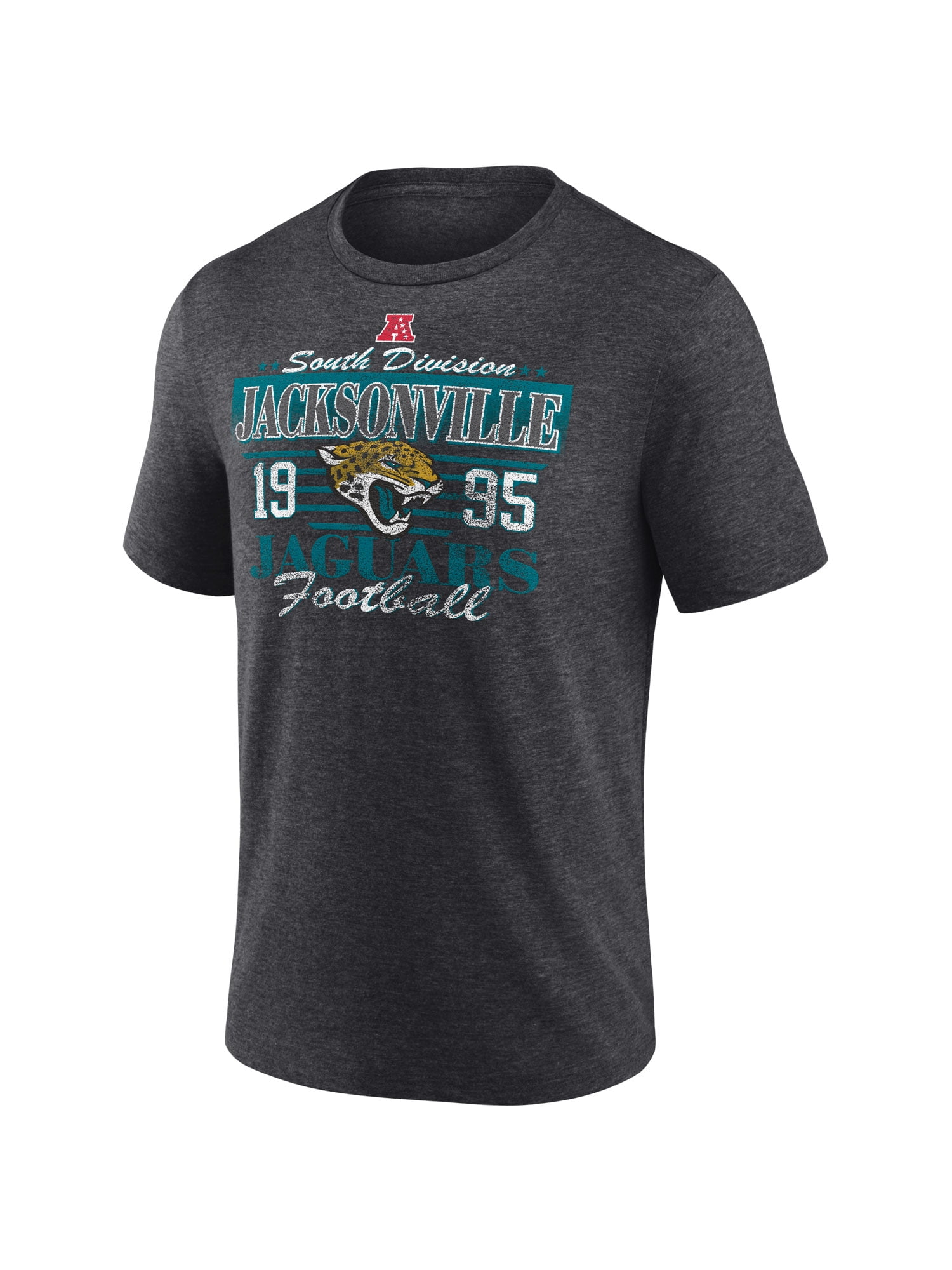 NFL Jacksonville Jaguars Men's Synthetic Charcoal Heather Short Sleeve T-Shirt