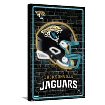 NFL Jacksonville Jaguars - Neon Helmet 23 Canvas Wall Poster, 14.725" x 22.375"