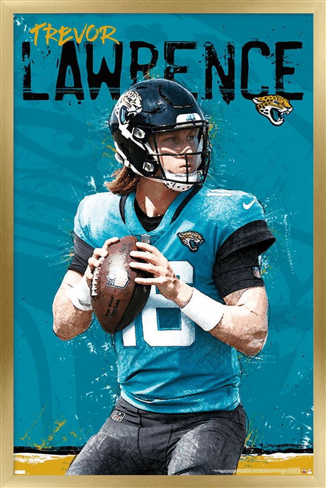 NFL Jacksonville Jaguars - Trevor Lawrence 21 Wall Poster, 22.375" x 34", Framed