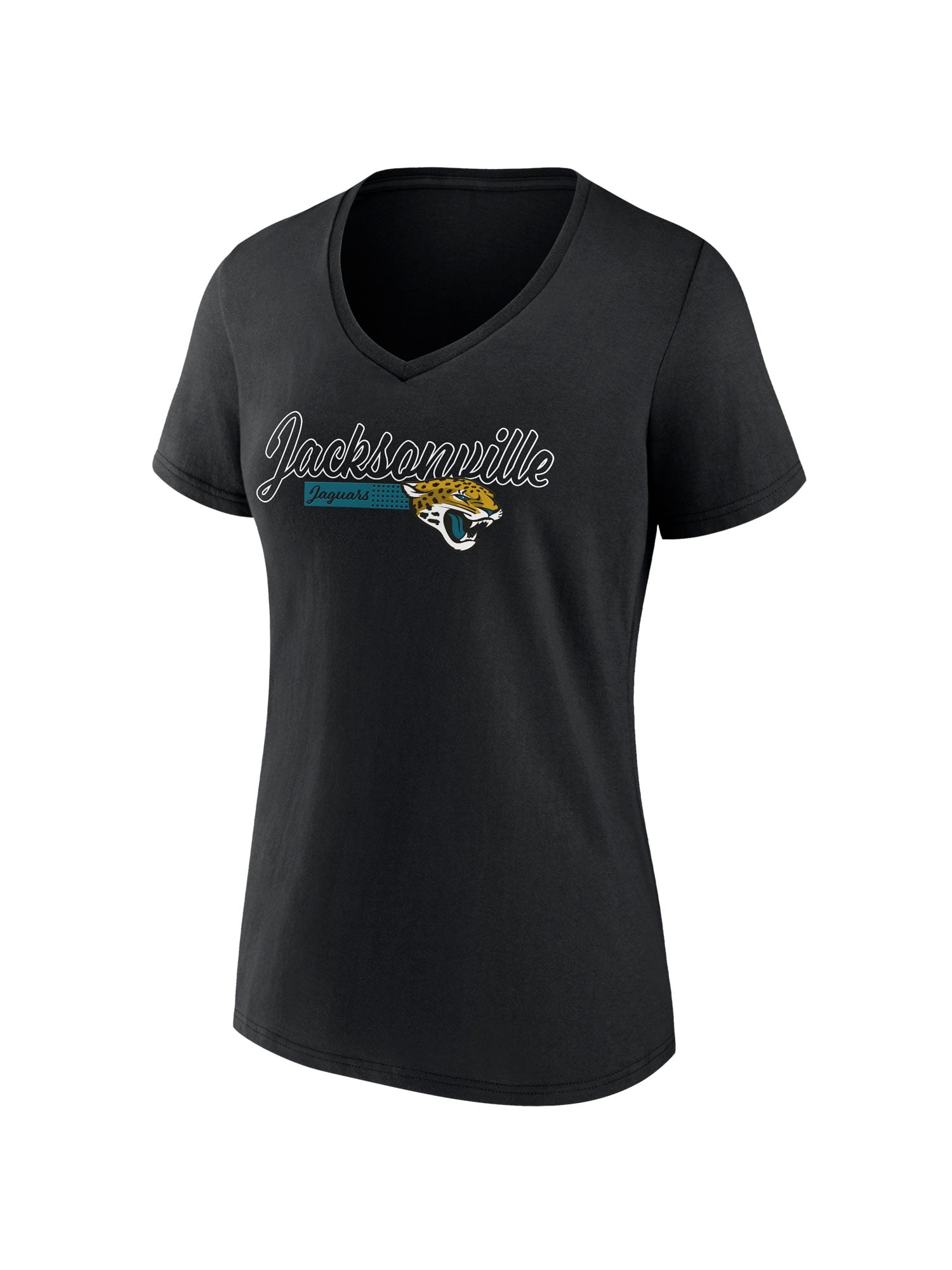 NFL Jacksonville Jaguars Women's Cotton Black Short Sleeve T-Shirt