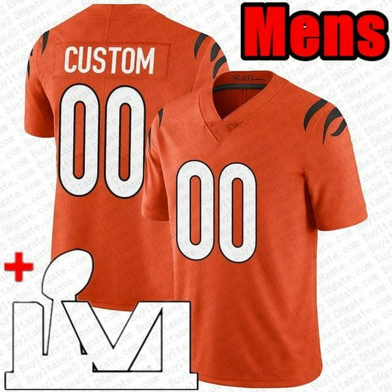 NFL_Jersey Ja'Marr Chase Joe Burrow Football Jersey Cam Taylor-Britt Tee Higgins Evan McPherson Joe Mixon Germaine Pratt Sam Hubbard Logan Wilson Trey Hendrickson Jake Browning