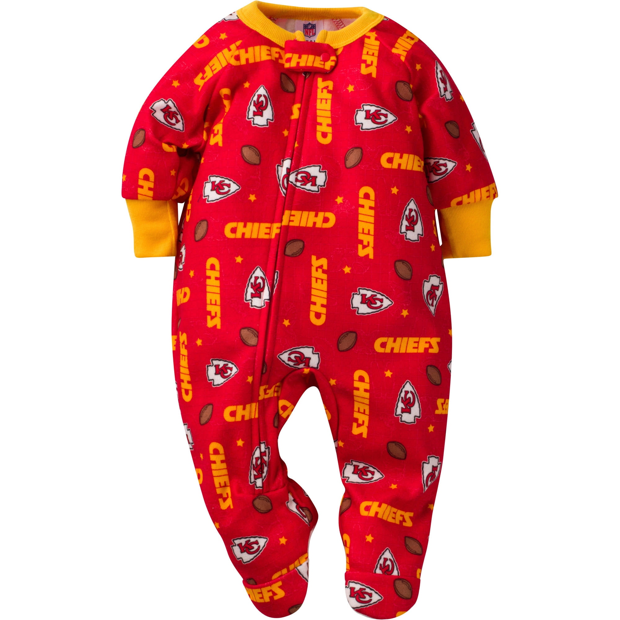 NFL 2-Pack Baby Boys Kansas City Chiefs Long Sleeve Bodysuits - 18mo