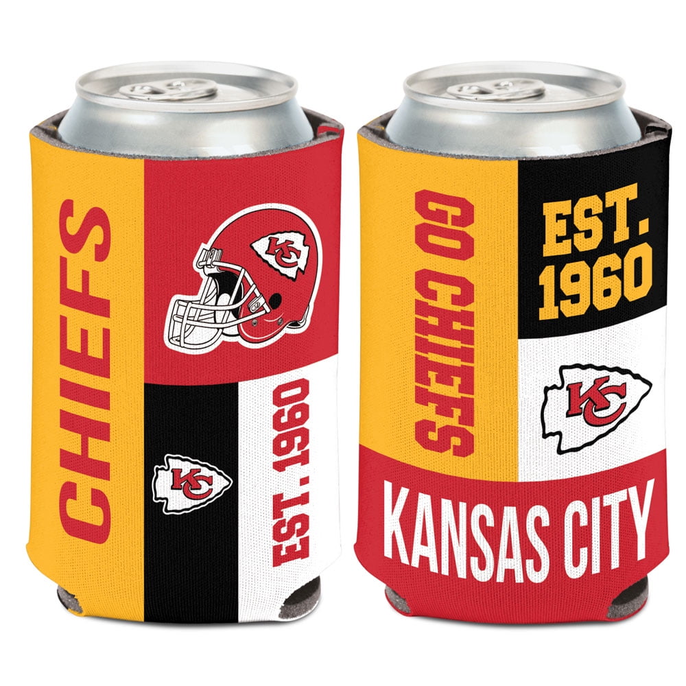 NFL Kansas City Chiefs Color Block 12oz Can Cooler, Collapsible