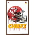 thumbnail image 1 of NFL Kansas City Chiefs - Drip Helmet 20 Wall Poster, 14.725" x 22.375", Framed, 1 of 6