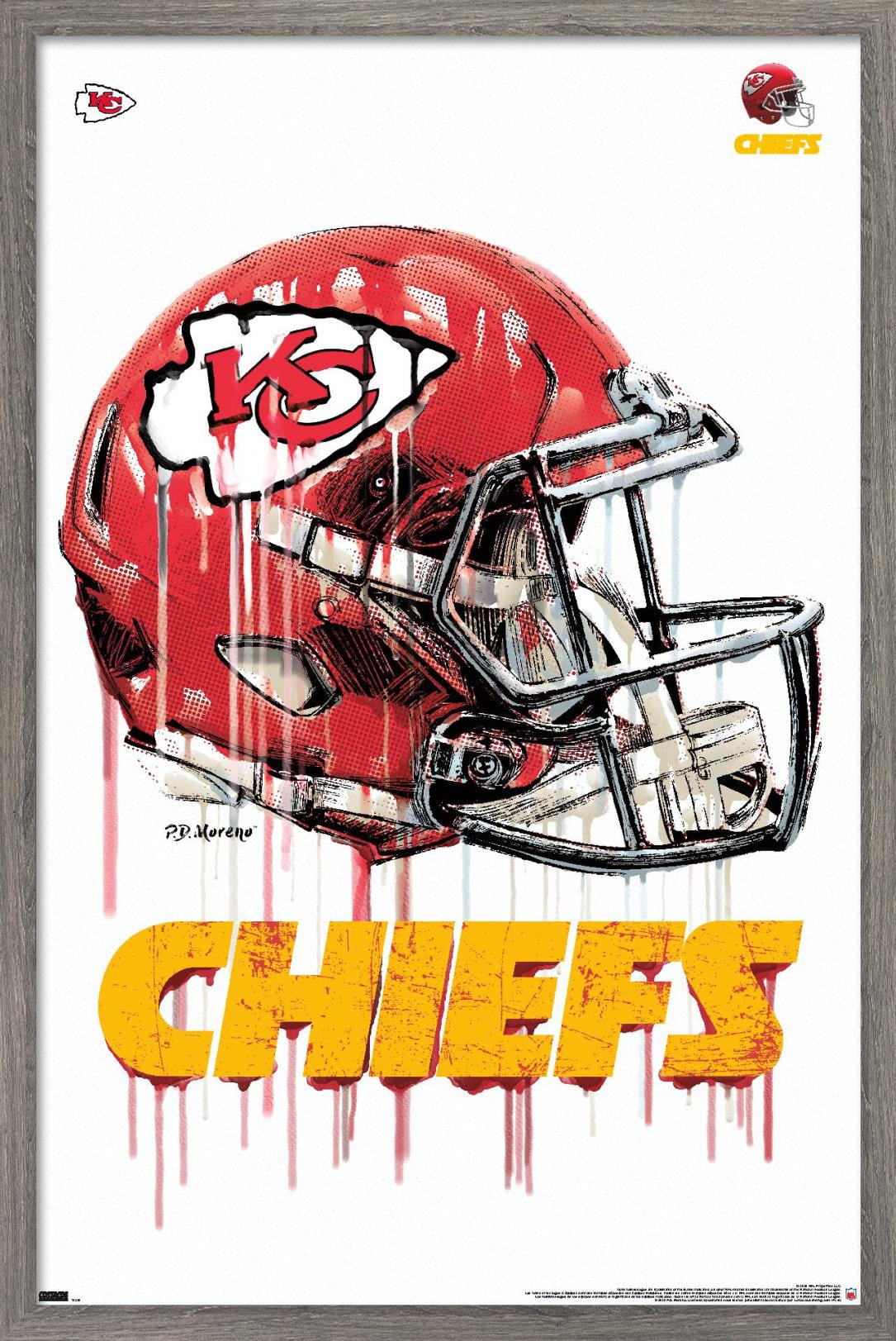 NFL Kansas City Chiefs - Drip Helmet 20 Wall Poster, 14.725 x 22.375 