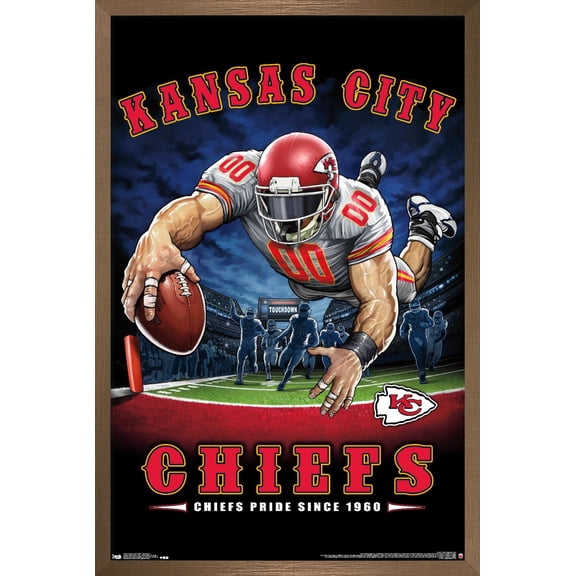 NFL Kansas City Chiefs - End Zone 17 Wall Poster, 22.375" x 34", Framed