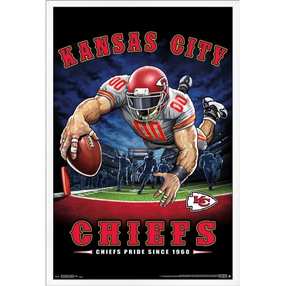 NFL Kansas City Chiefs - End Zone 17 Wall Poster, 22.375" x 34", Framed