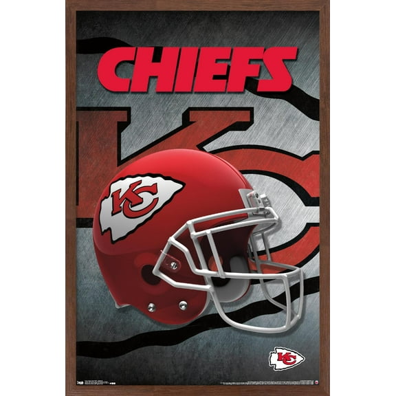 NFL Kansas City Chiefs - Helmet 16 Wall Poster, 14.725" x 22.375", Framed