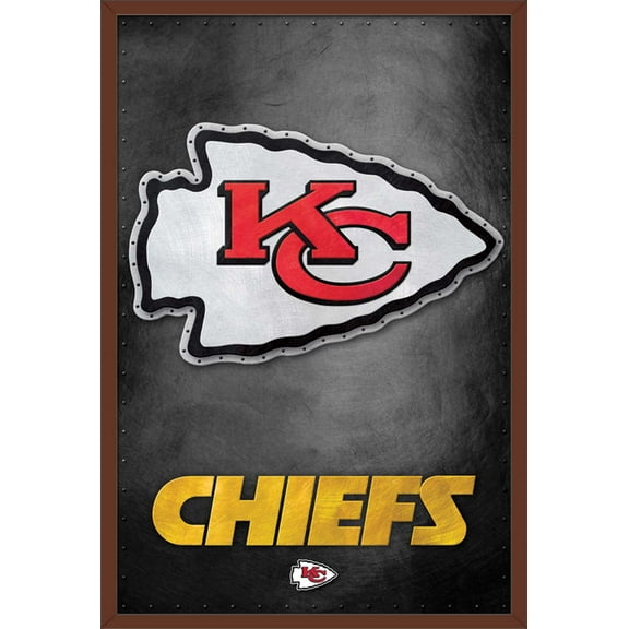 NFL Kansas City Chiefs - Logo 13 Wall Poster, 22.375" x 34", Framed